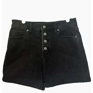 Banana Republic High-Rise Black Button-Fly Denim Shorts - 4" inseam - Size 30/10